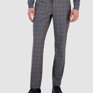 Tommy Hilfiger Men's Gray Plaid Modern-Fit Stretch Dress Pants